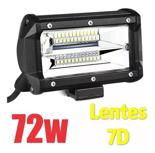 Novo Farol Led Auxiliar Milha B-72w Neblin 7d Branco Potente