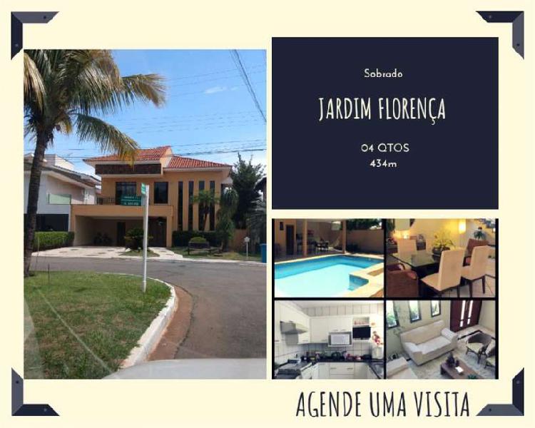 Sobrado 04 qtos condominio fechado Jardim Florença 434m²