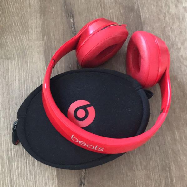 fone beats sem fio original vermelho