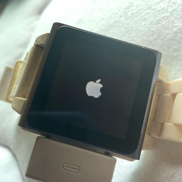 ipod nano 16gb com pulseira relógio de silicone hex