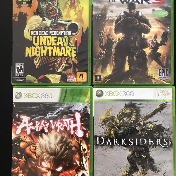4 jogos semi-novos para Xbox 360