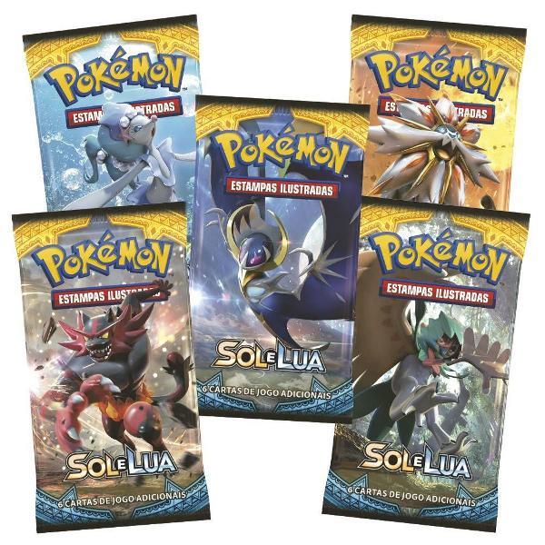 5 boosters pokémon - sol e lua