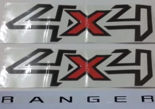 Kit Adesivos 4x4 Nova Ranger 2013/... 3 Peças E2cr