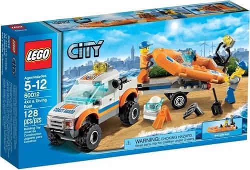 Lego City 60012 Coast Guard 4x4 & Diving Boat- Raro! Lacrado