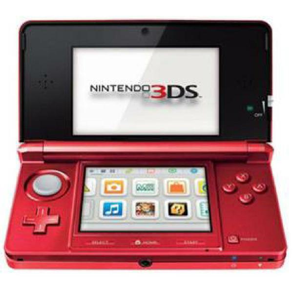 Nintendo 3DS vermelho metálico