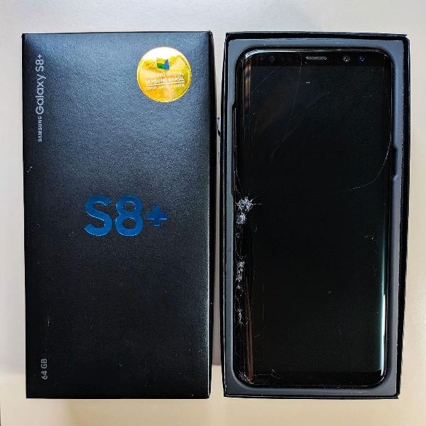 Samsung Galaxy S8 Plus Preto Sm-g955fd Trincado + Nf +brinde