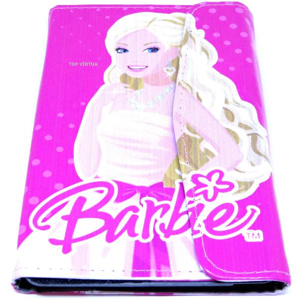 capa case barbie rosa para tablet até 7 polegadas