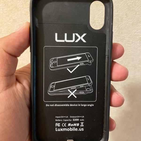 capa com bateria extra para iphone x lux