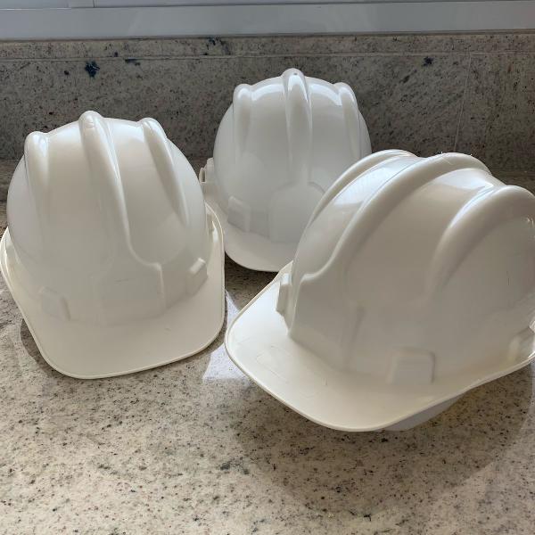 capacete protetor branco inmetro novo - unidade