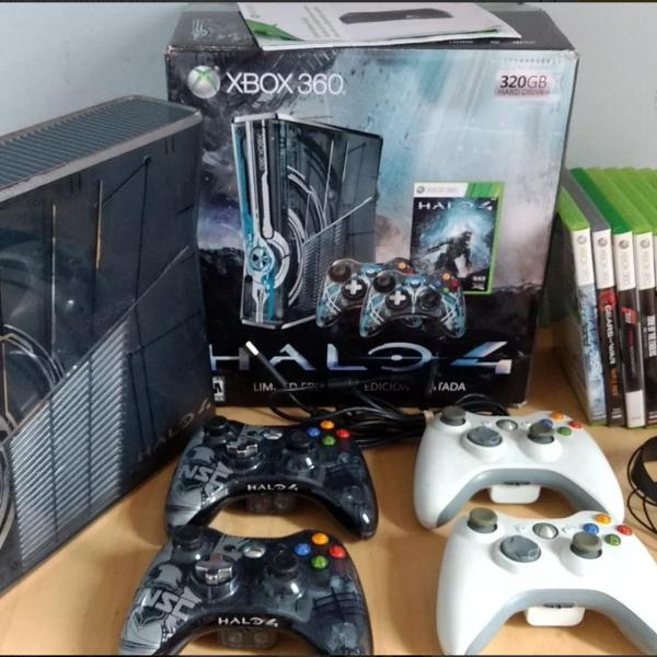 console xbox 360 - 320gb - edição halo 4