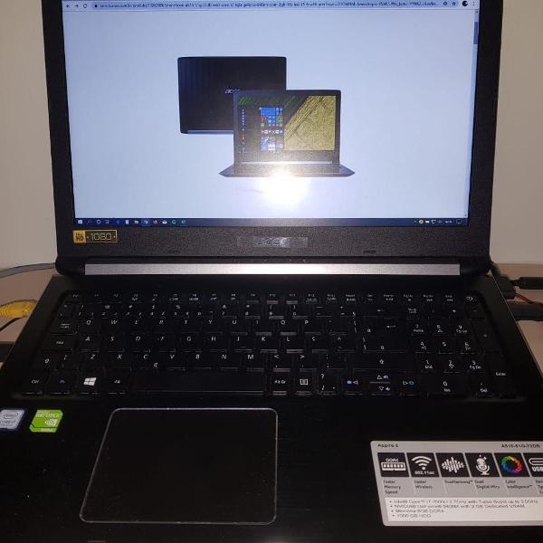 notebook acer a515-51g72db intel core i7 7500u 15,6" 8gb hd