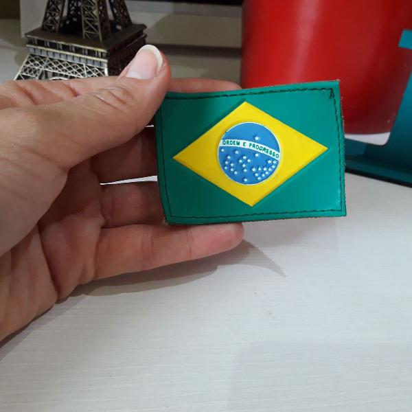 patch emborrachado bandeira do brasil com velcro