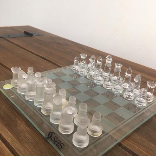tabuleiro de xadrez(vidro)