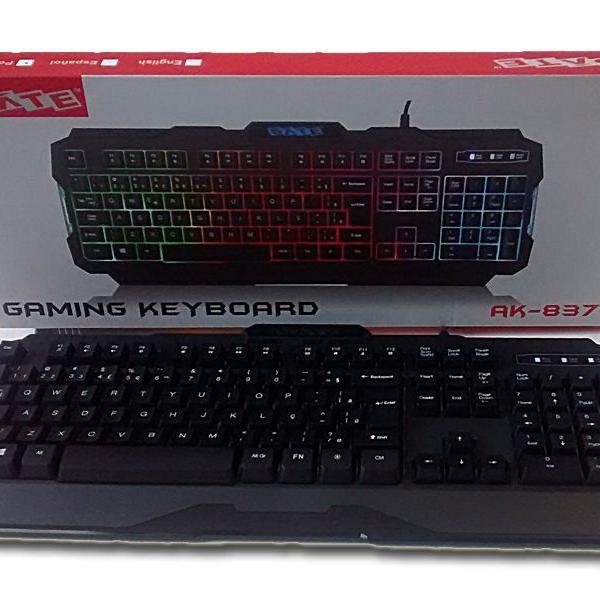 teclado gamer pc usb led iluminado sate