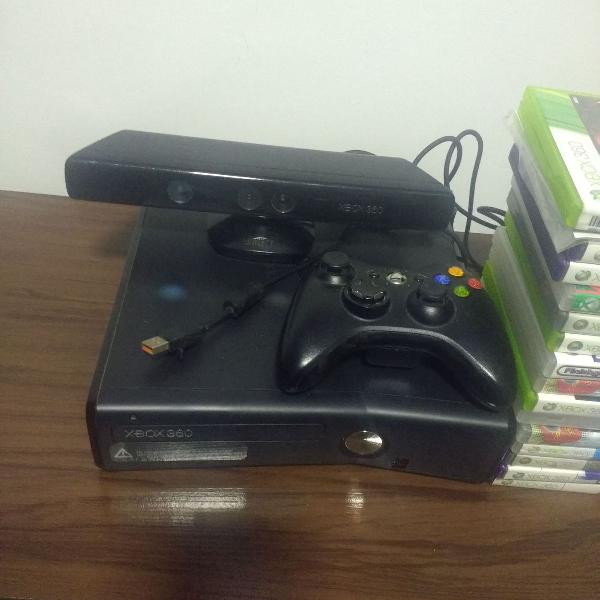 xbox 360 + kinect + 15 jogos + óculos vr box