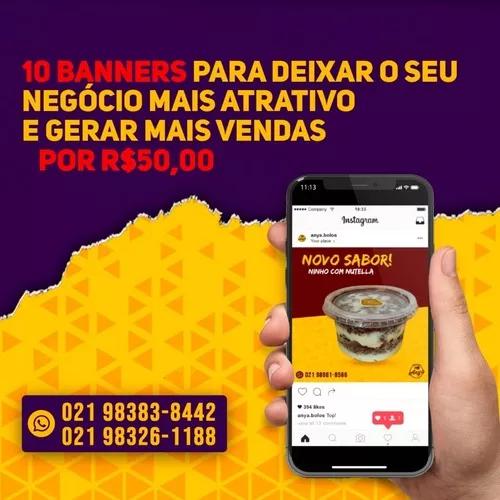 10 Banners Para Mídias Sociais Por R$50