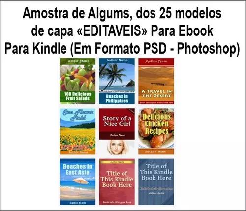 Pacotes Capas Ebook's Editáveis, Para Kindle Da Amazon,