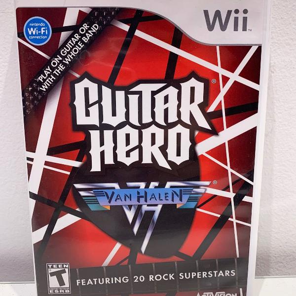 jogo nintendo wii - guitar hero van halen