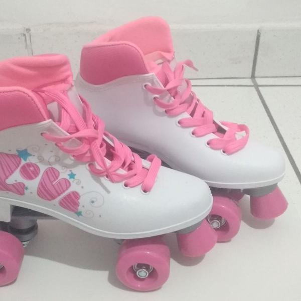 patins 37roller 4 rodas love retrô bel sports