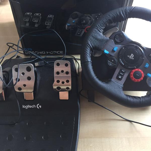 volante logitech g29 + jogo project cars 2 ps4