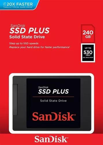 Hd Ssd Sandisk Plus® 240gb 530mb/s Sata 3 Lacrado Promoçao