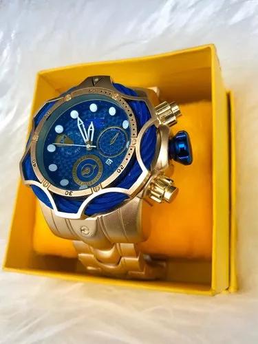 Relógio De Pulso Masculino Luxo Dourado + Caixa