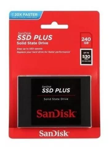 Ssd Sandisk Plus 240gb 530mb/s Sata3