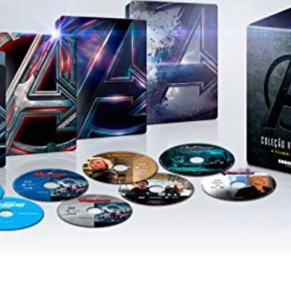 box vingadores blu-ray novo 9 discos