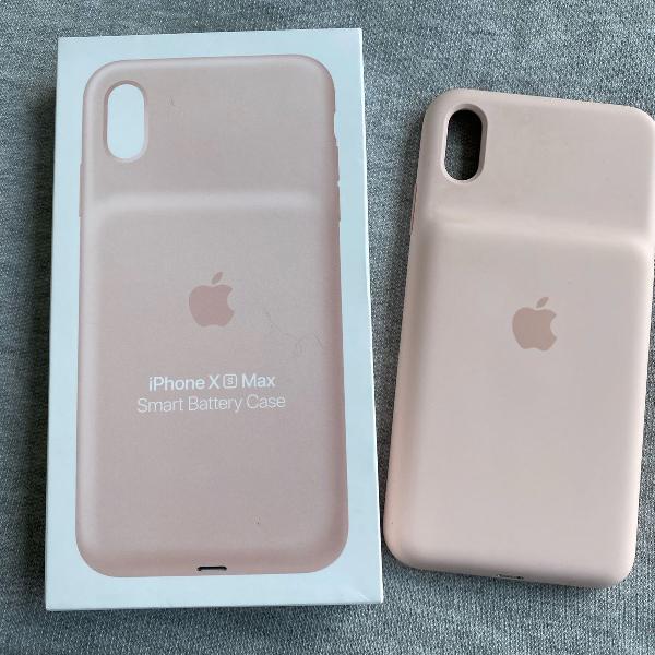 capa carregadora da apple rosa areia para iphone xs max