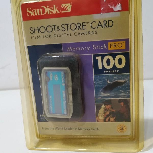 cartão de memoria memory Stick Pro. Novo na embalagem 64 MB