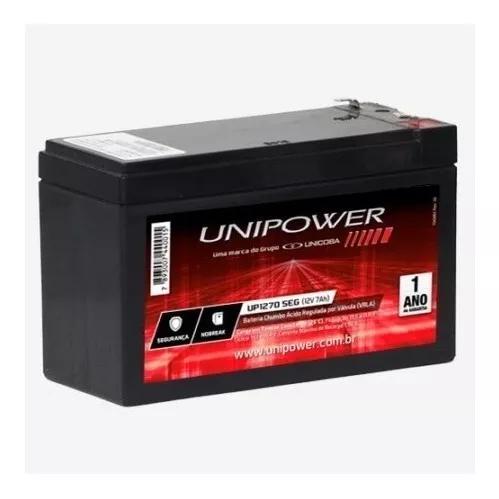 10 Bateria Unipower Selada 12 Volts 7a Alarmes Cerca Nobreak