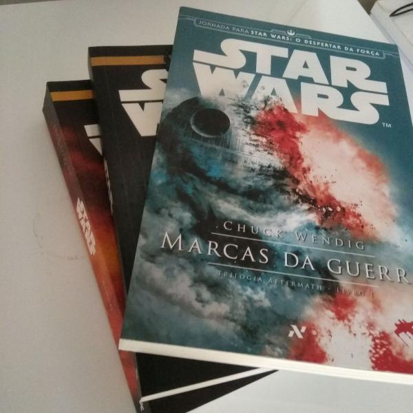 3 livros star wars