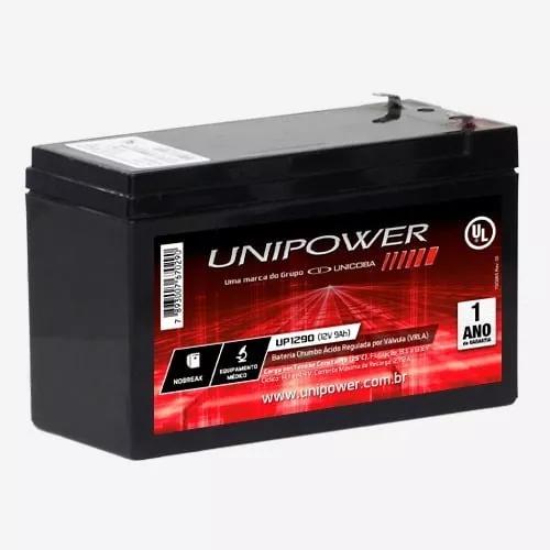 Bateria Unipower Estacionária 12v 9ah 9a Nobreak Alarme