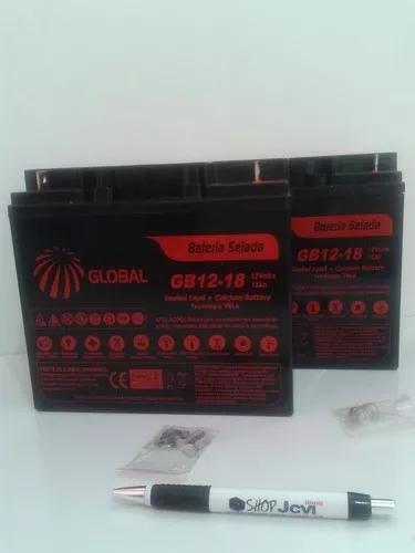 Kit 2 Bateria 12vdc 17ah Nobreak Sms Power Vision Ng 2200 Va