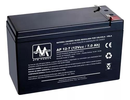 Kit 3 Baterias 12v X 7a P/ Alarme Cerca Segurança Cftv Ups