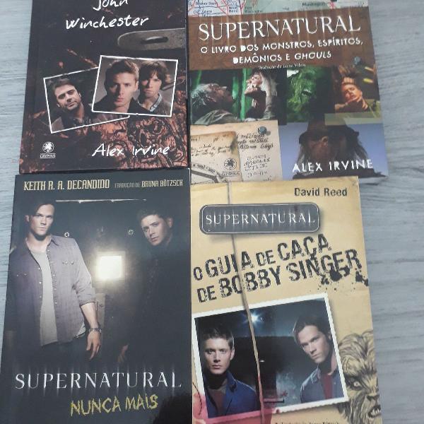 Kit com 4 livros da série Supernatural