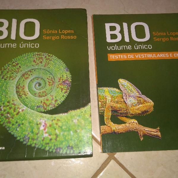 Livro de Biologia - Volume único, Editora Saraiva + Testes