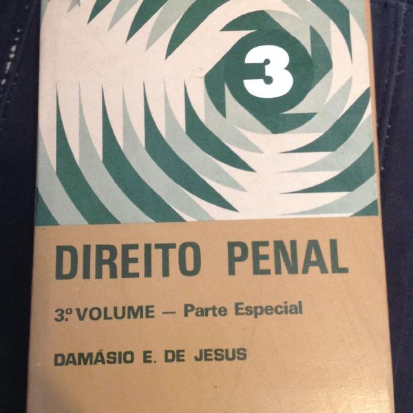 Livro direito penal 3 volume parte especial - Damásio E. de