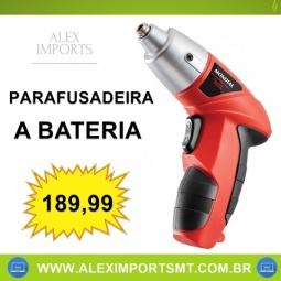 Parafusadeira Mondial 4,8V com Bateria Bivolt e Maleta