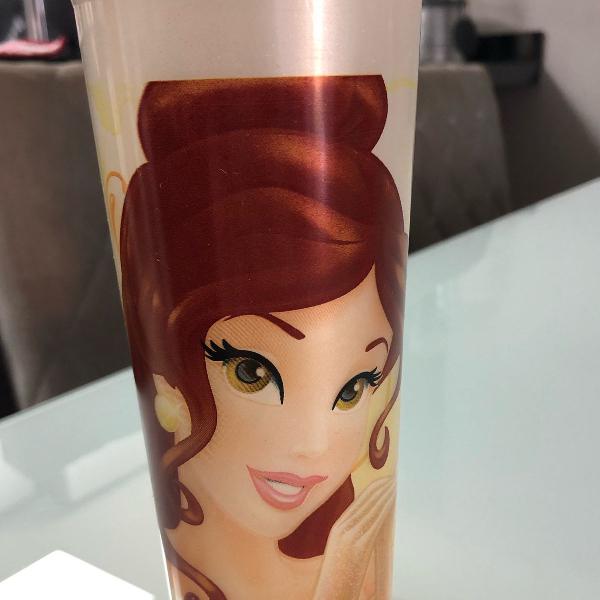 copo com tampa princesa bela