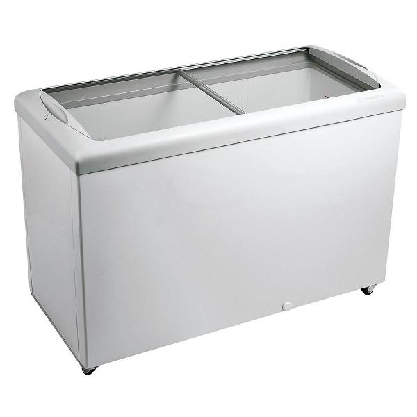 freezer horizontal metalfrio 336l tampo de vidro hf40sb 110v