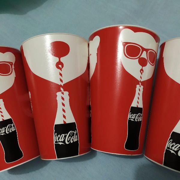 jogo c 4 Copos Coca Cola Raridade Colecionador