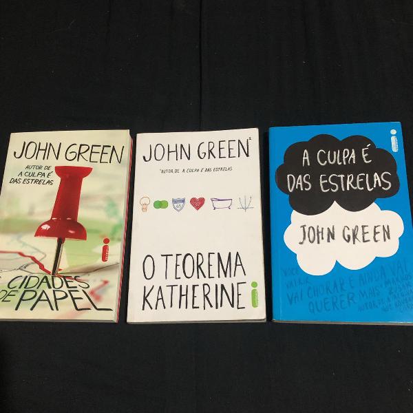 kit com três livros do john green