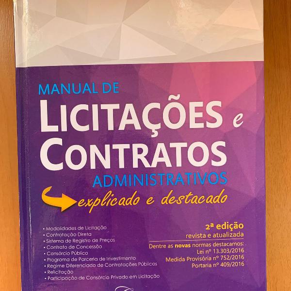 livro de licitações e contratos