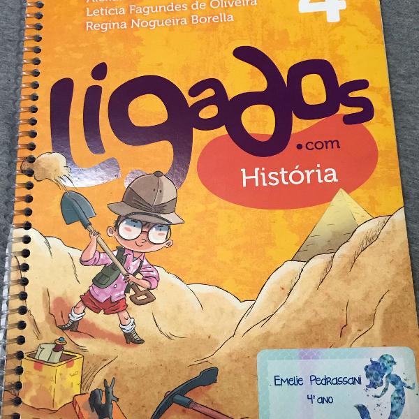 livro e caderno de atividades ligados com história ed