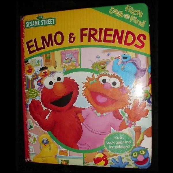 livro elmo &amp; friends look-and-find oversized board