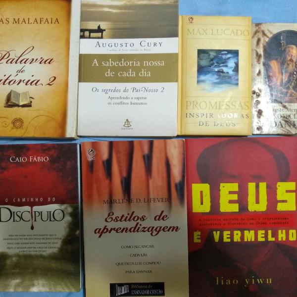 livros evangélicos,7 livros por 60 reais