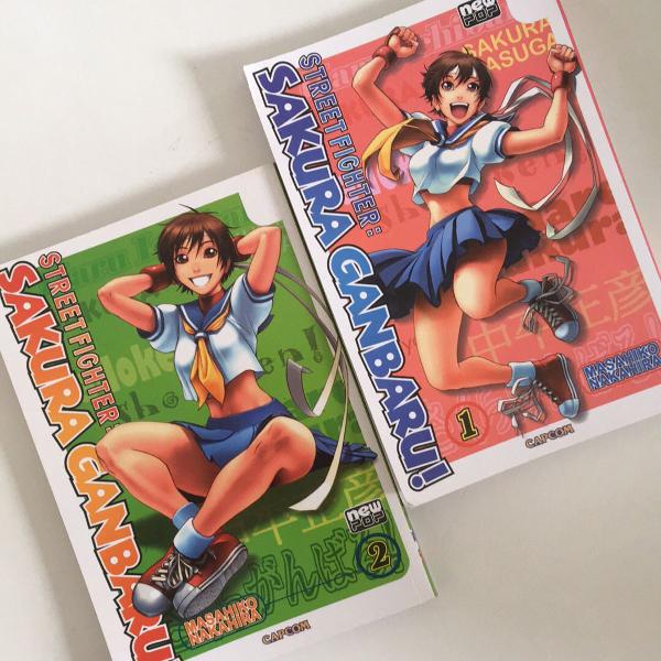 mangá streetfighter: sakura ganbaru! 1 e 2