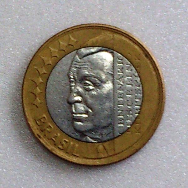 moeda centenário de juscelino kubitschek - 1902-2002