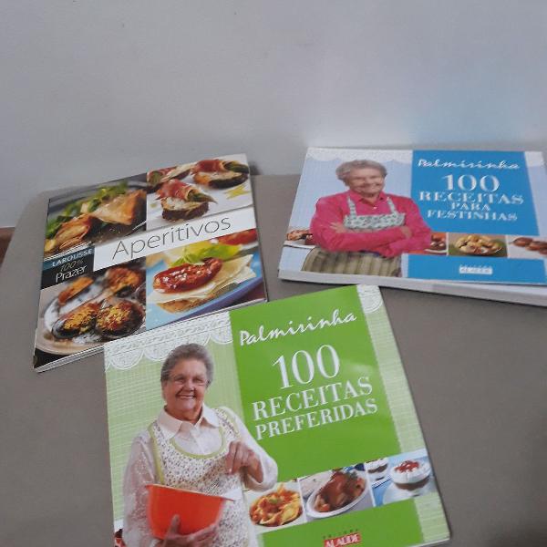 três livros de culinária